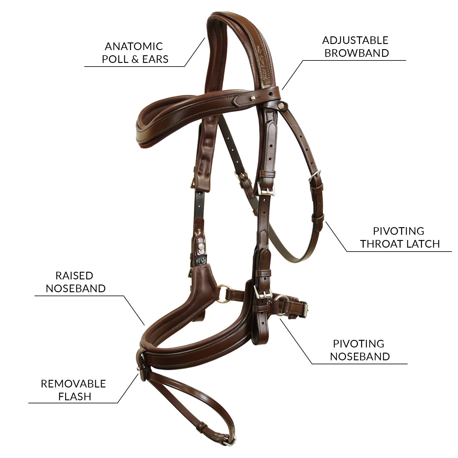 bridle horse gear Better Bridle Oversize / Brown